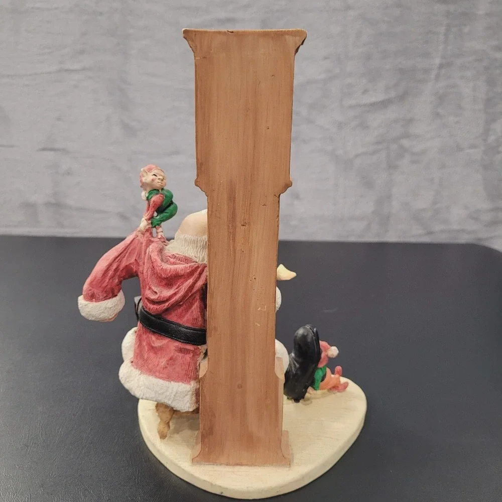 Howard Miller Christmas Clock Checkin It Twice 1995 Limited Edition Vtg Santa
